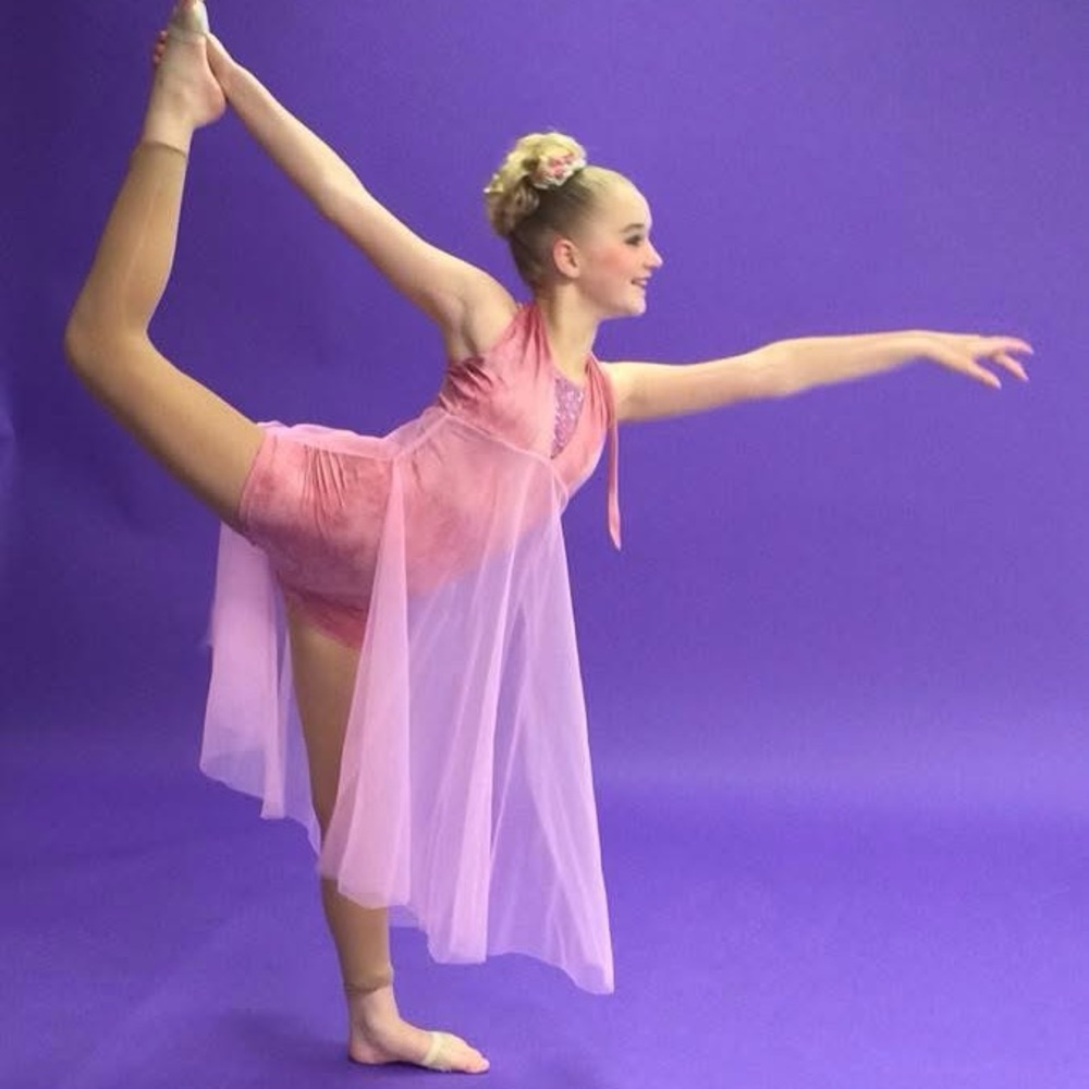 Revolution Dancewear Let Her Go pink halter lyrical dance costume, SA - Picture 3 of 8